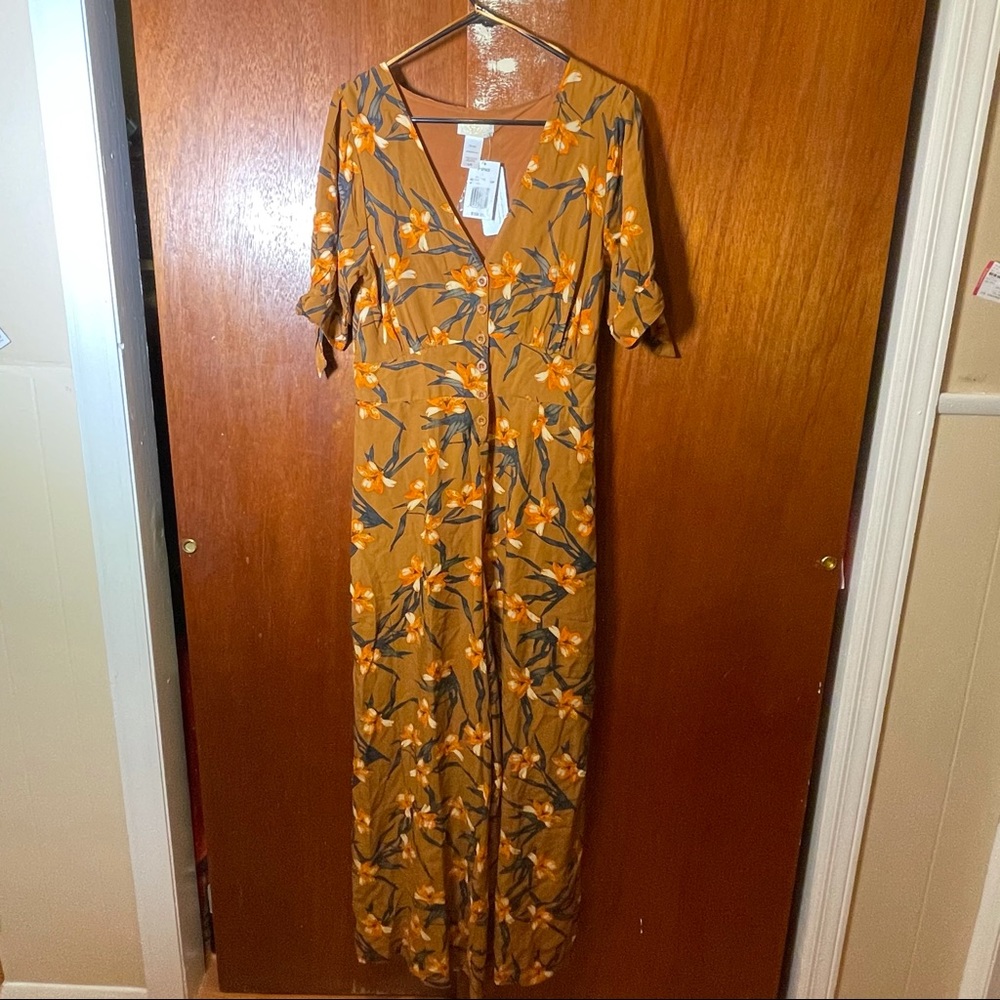 Terracotta Floral Jumpsuit